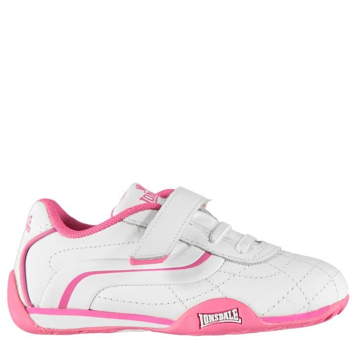 Lonsdale Boys White Camden  Trainers in Size C3, Sports Direct