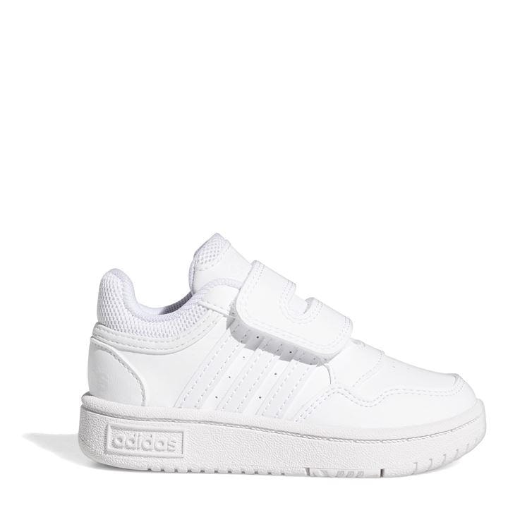 Adidas Boys White Hoops Court Infant Trainers C3