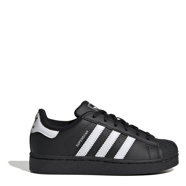 Adidas Originals  Kids Black Superstar Ii Shoes  in Size C11, Sports Direct