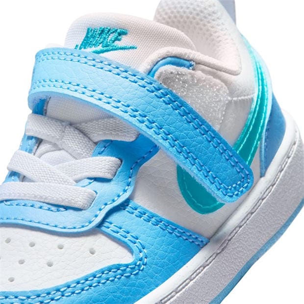 White/Blue - Nike - Court Borough Low Recraft Infant Shoes