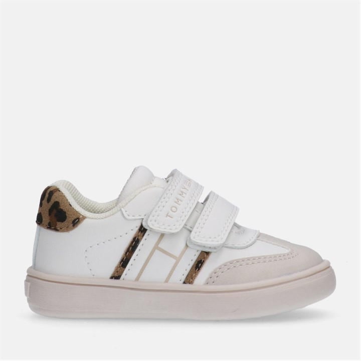 Tommy Hilfiger Girls White Kids' Velcro Low-Top Trainers in Size C9, Sports Direct