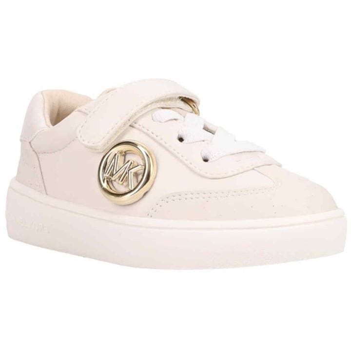 Michael Michael Kors Girls Cream Kids' Low-Top Trainers in Size C9, Sports Direct
