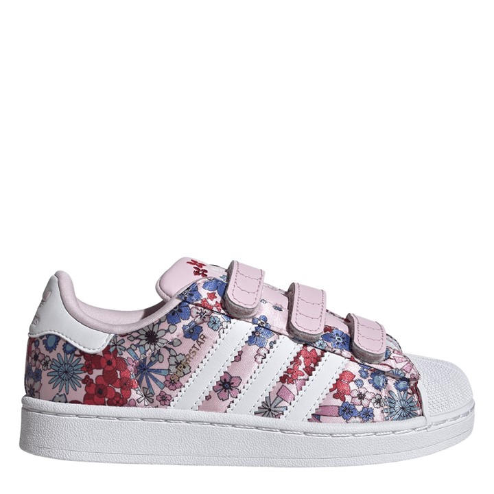 Adidas Originals Girls Pink Kids' Superstar Superstar Low-Top Trainers in Size 2, Sports Direct