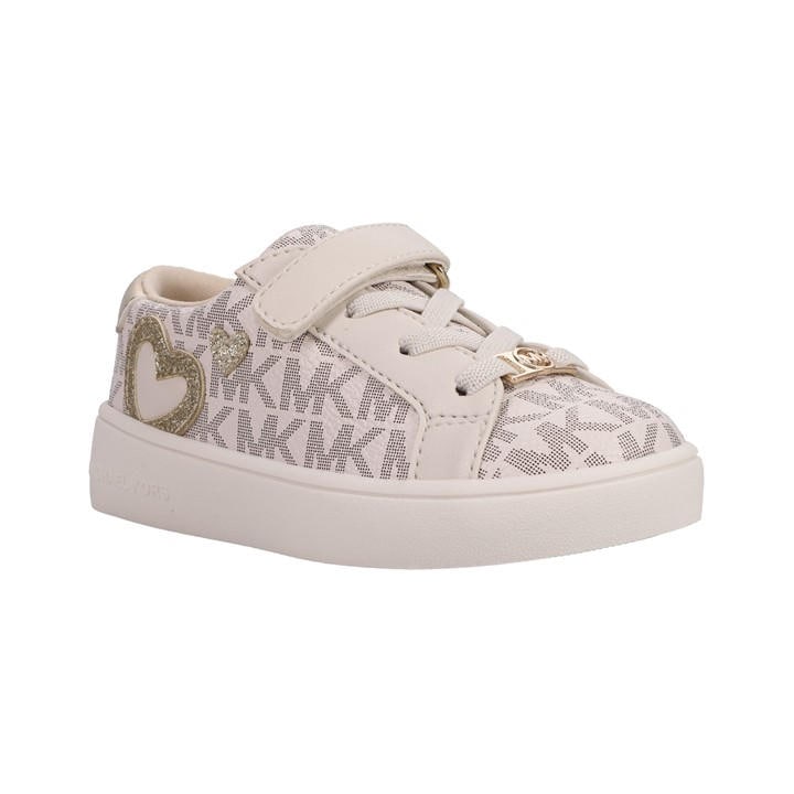 Michael Michael Kors Girls Cream Kids' Low-Top Trainers in Size C9, Sports Direct