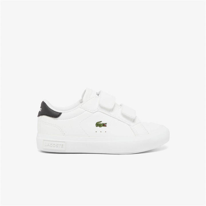 Lacoste  Kids White Powercourt In63 in Size C9, Sports Direct
