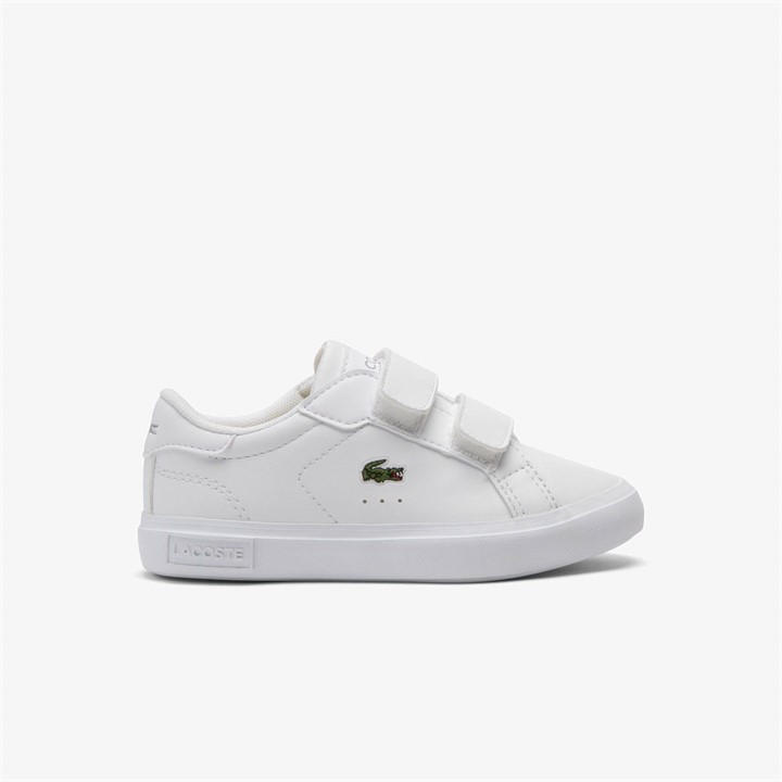 Lacoste  Kids White Kids' Low-Top Trainers in Size C5, Sports Direct