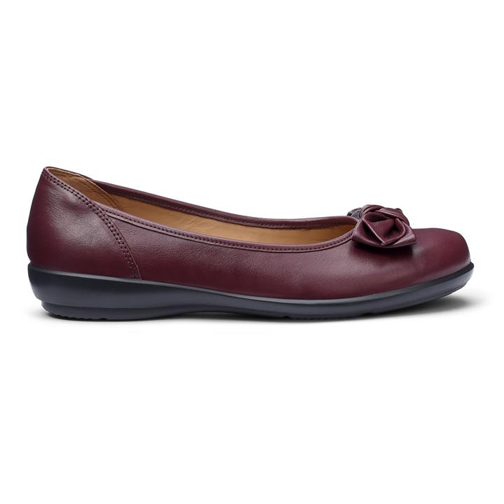 Hotter Women's Red Jewel Standard Fit Ballerina Pumps in Size 4, Sports Direct