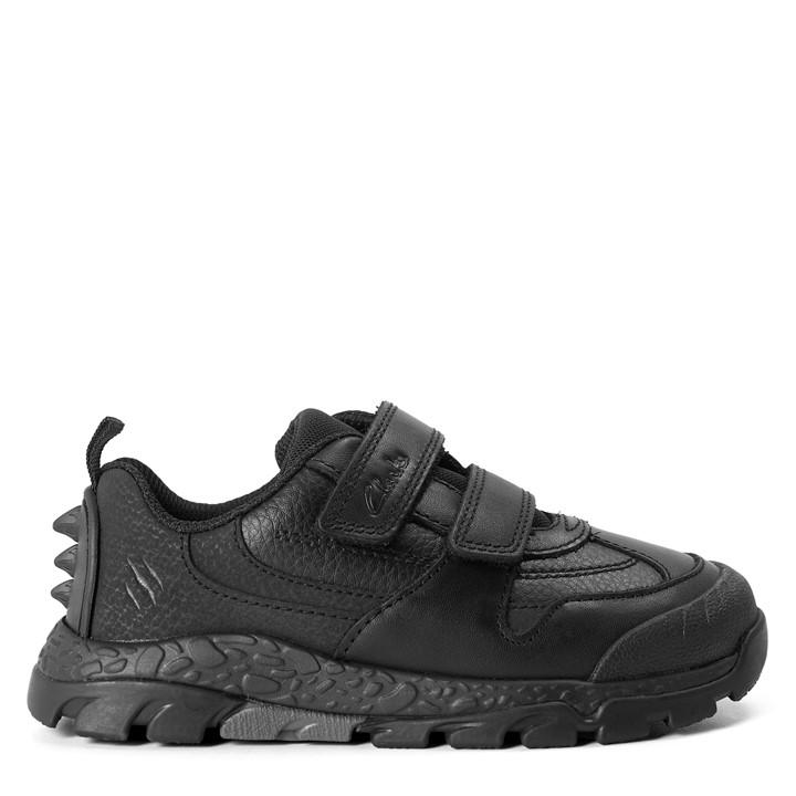 Clarks Boys Black Steggy 2 Pace K Infant School Shoes Colour: :, Fit: G Size 12 Kids - Image 3