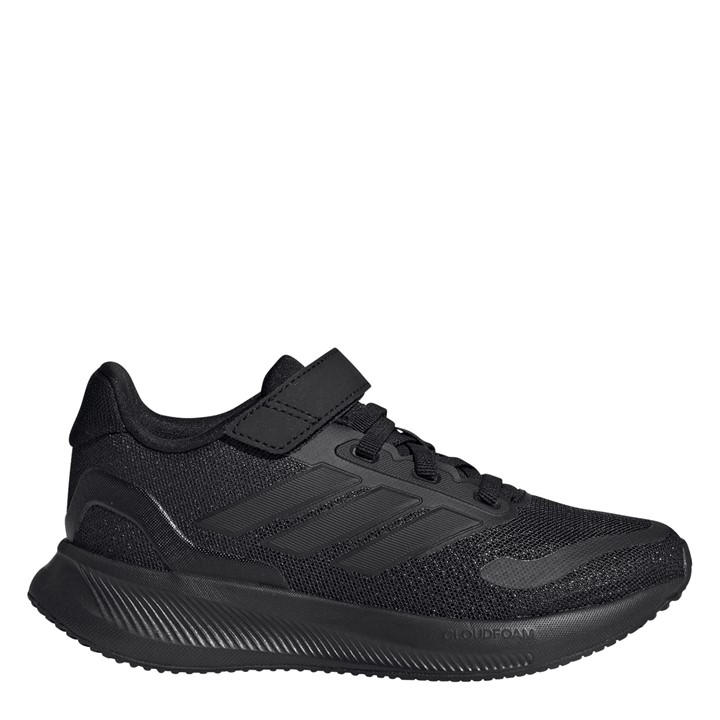 Adidas Boys Black Runfalcon 5 El  Trainers in Size C10, Sports Direct