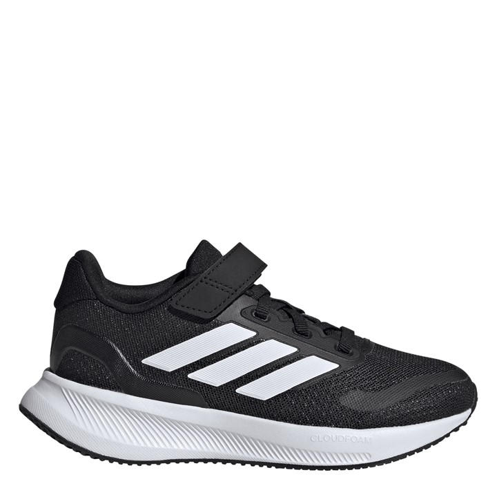 Adidas Boys Black Runfalcon 5 El  Trainers in Size C13, Sports Direct