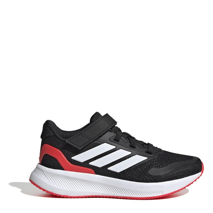 Adidas Boys Black Runfalcon 5 El  Trainers in Size C10, Sports Direct