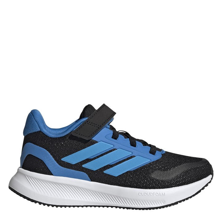 Adidas Boys Black Runfalcon 5 El  Trainers in Size C12, Sports Direct