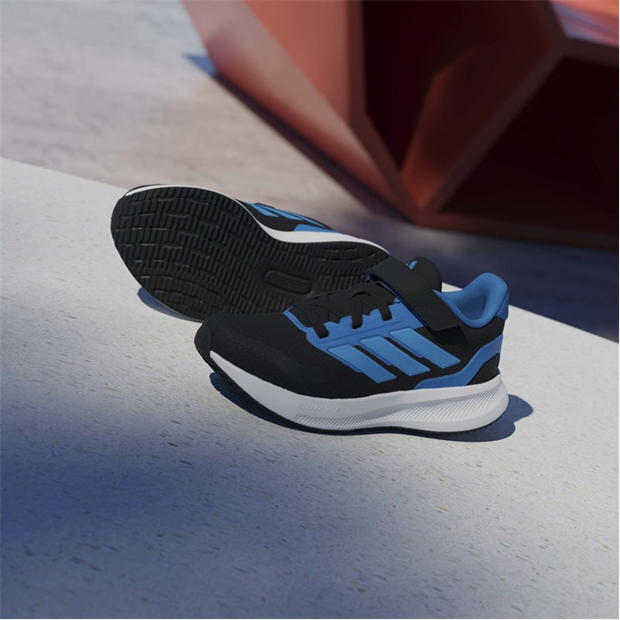 Black/Blue - adidas - Runfalcon 5 EL Childrens Trainers