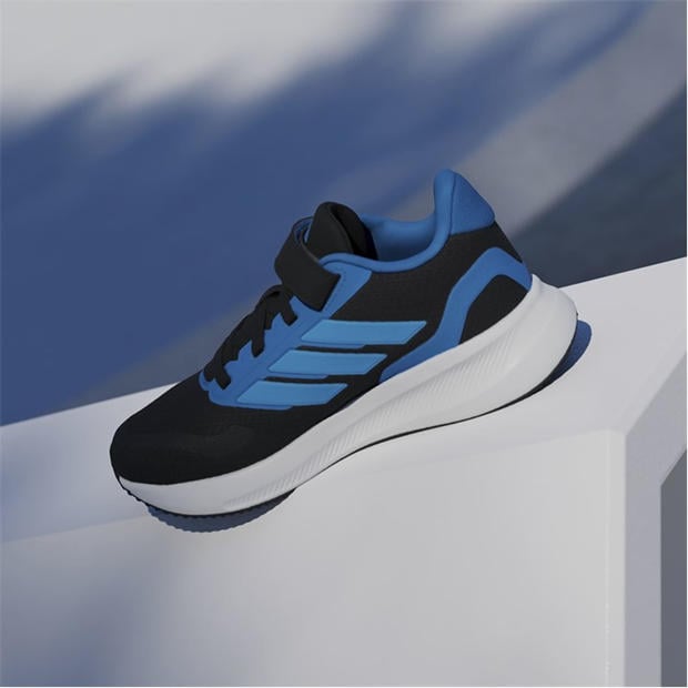 Black/Blue - adidas - Runfalcon 5 EL Childrens Trainers