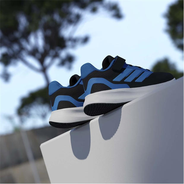 Black/Blue - adidas - Runfalcon 5 EL Childrens Trainers