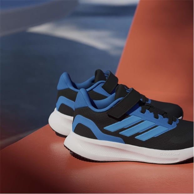 Black/Blue - adidas - Runfalcon 5 EL Childrens Trainers