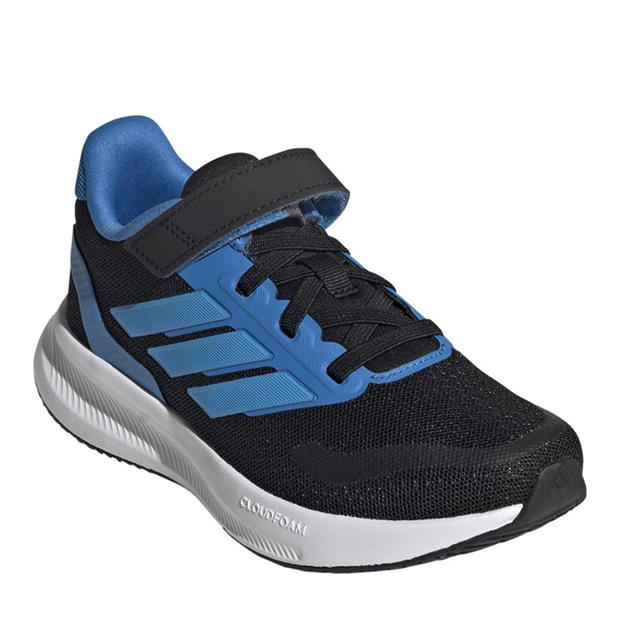 Black/Blue - adidas - Runfalcon 5 EL Childrens Trainers