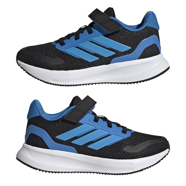 Black/Blue - adidas - Runfalcon 5 EL Childrens Trainers
