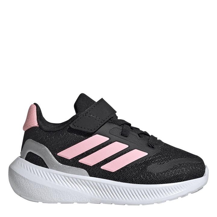 Adidas Girls Black Runfalcon 5 Trainers  in Size C4, Sports Direct