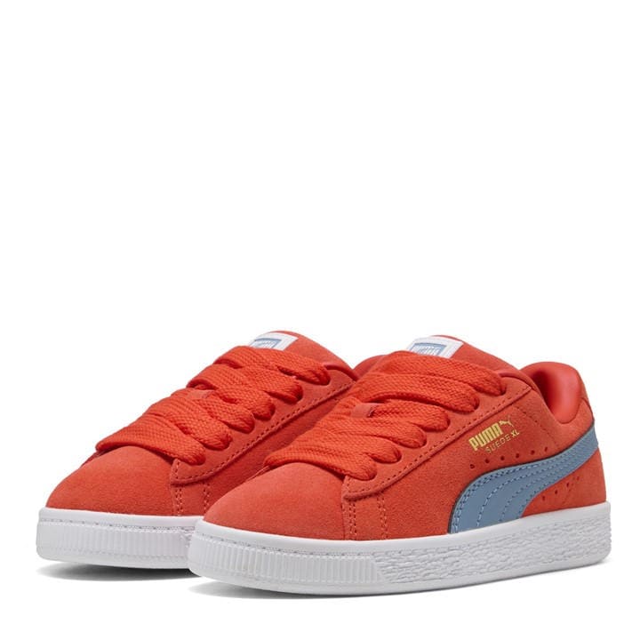 Puma Boys Red Suede Xl Ps Low Top Trainers  in Size C12, Sports Direct
