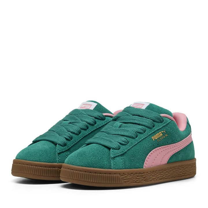 Puma Boys Green Suede Xl Ps Low Top Trainers  in Size C12, Sports Direct