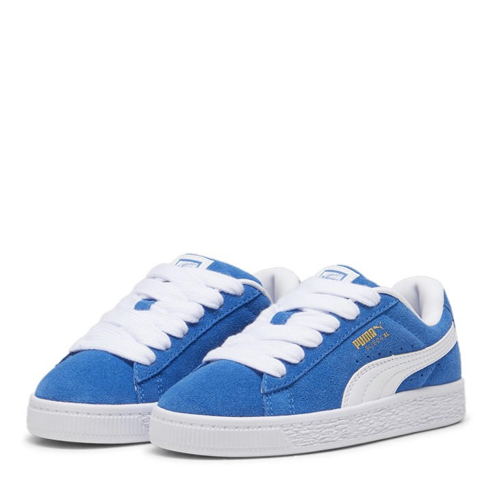 Puma Boys Blue Suede Xl Ps Low Top Trainers  in Size C12, Sports Direct
