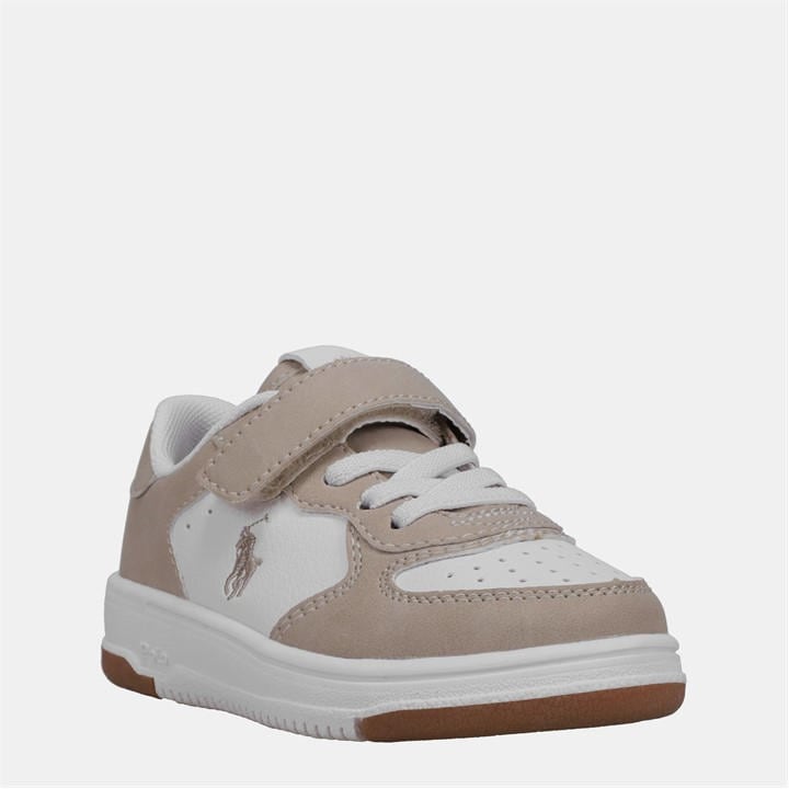 Polo Ralph Lauren Boys Beige Masters Court Trainers  in Size C9, Sports Direct