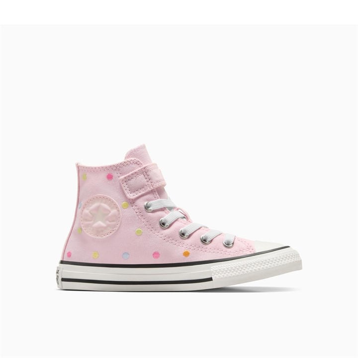 Converse  Kids Pink ' Chuck Taylor All Star 1V Canvas High-Top Trainers in Size 2.5, Sports Direct