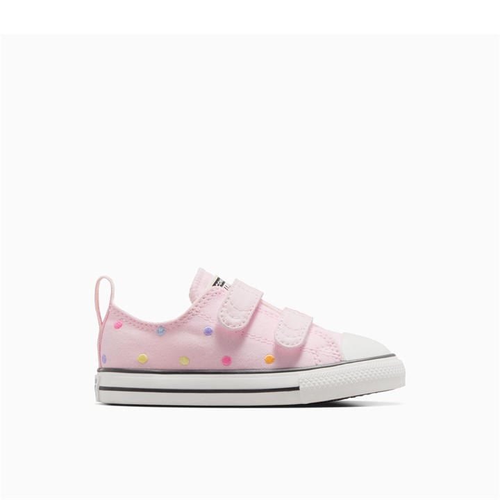 Converse  Kids Pink ' Chuck Taylor All Star 2V Canvas Trainers in Size C7, Sports Direct