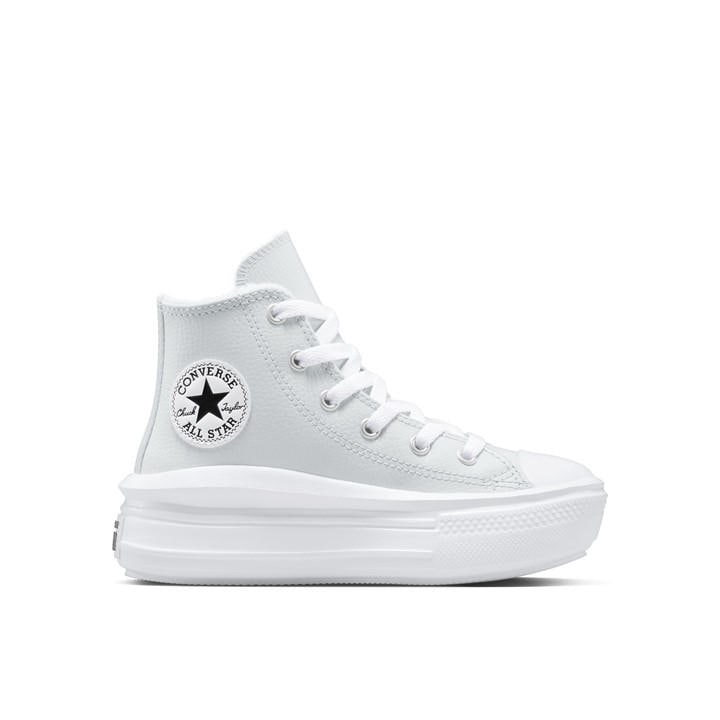 Converse  Kids Grey Kids' Chuck Taylor All Star Mov Canvas High-Top Trainers in Size 1.5, Sports Direct