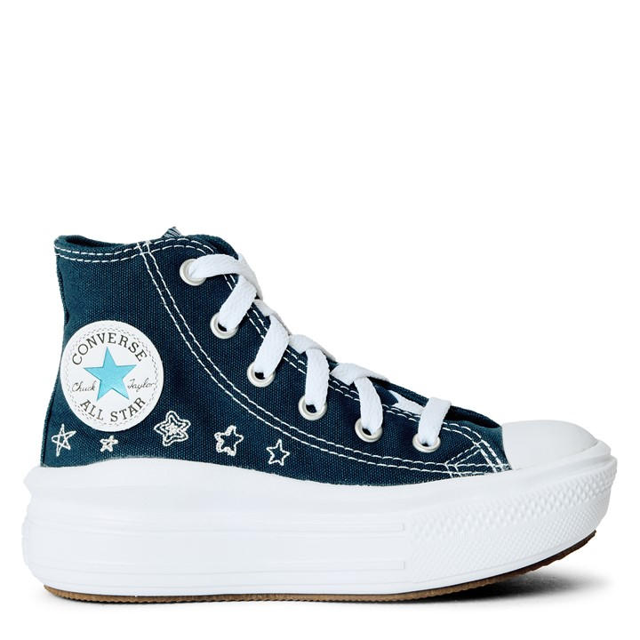 Converse  Kids Blue ' Chuck Taylor All Star Mov Canvas High-Top Trainers in Size C12.5, Sports Direct
