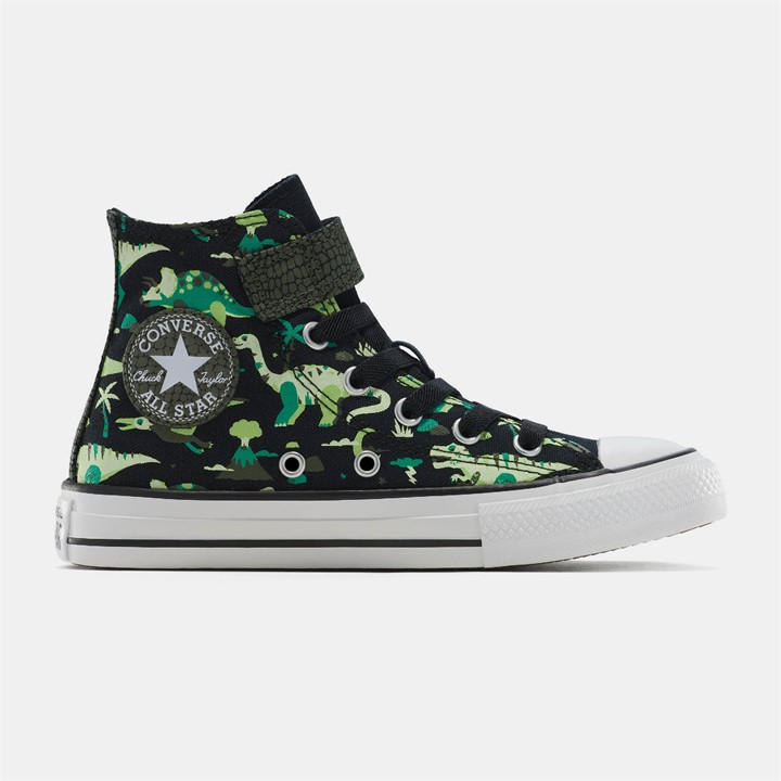 Converse  Kids Black Kids' Chuck Taylor All Star Eas Canvas High-Top Trainers in Size C13.5, Sports Direct