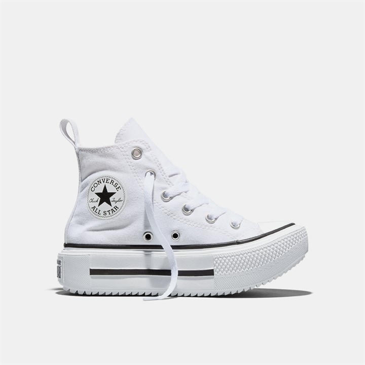 Converse  Kids White Kids' Chuck Taylor All Star Canvas High-Top Trainers in Size C13.5, Sports Direct