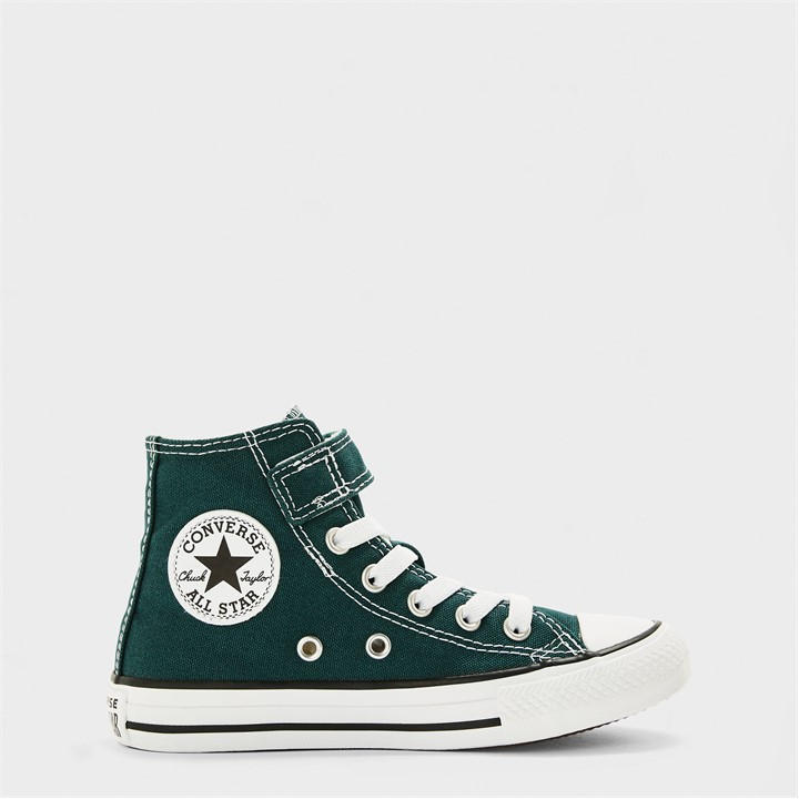 Converse  Kids Green ' Canvas High-Top Trainers in Size C11, Sports Direct