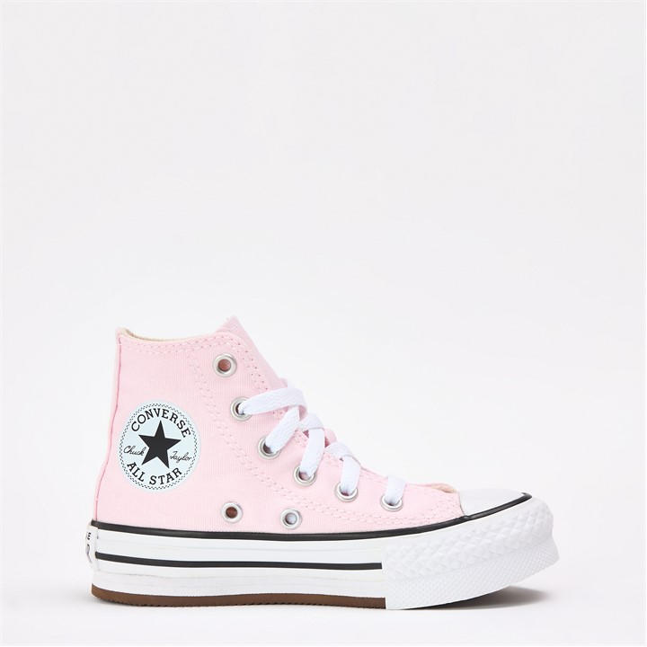 Converse Girls Pink Kids' Canvas High-Top Trainers in Size C11, Sports Direct