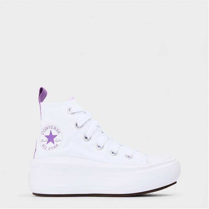 Converse Girls White Kids' Canvas High-Top Trainers in Size C11, Sports Direct