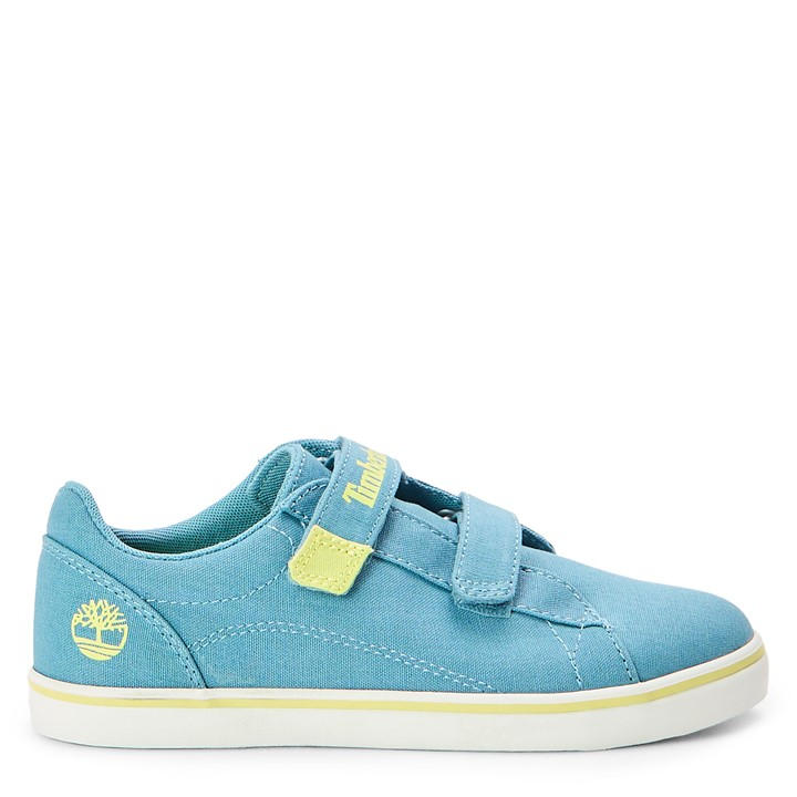 Timberland  Kids Blue ' Stone Jump Low Hook And Loop Canvas Trainers in Size 2.5, Sports Direct