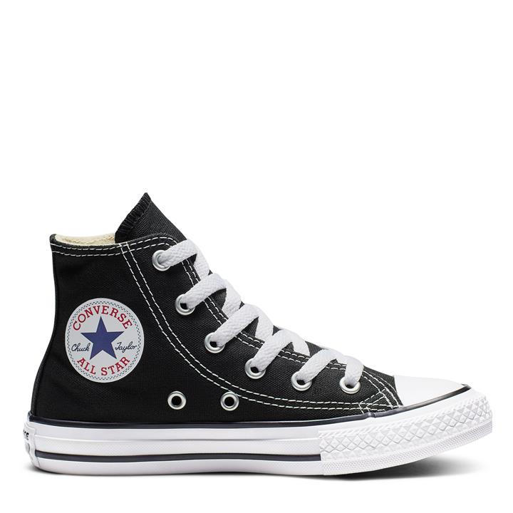 Converse  Kids Black Chuck High Cut Canvas Shoes in Size C10.5, Sports Direct