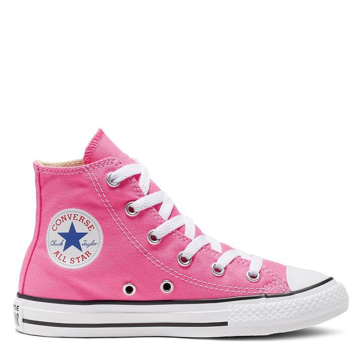 Converse  Kids Pink Chuck High Cut Canvas Shoes in Size C13.5, Sports Direct