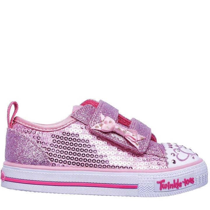 Skechers Girls Pink Twinkle Toes Itsy Bitsy Shoes Infant in Size C5, Sports Direct