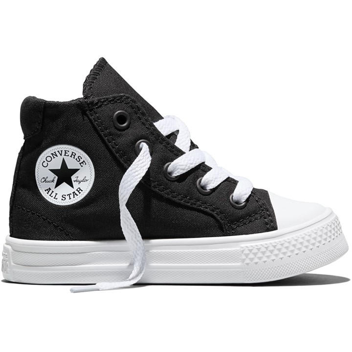 Converse  Kids Black Kids' Canvas High-Top Trainers in Size C4, Sports Direct