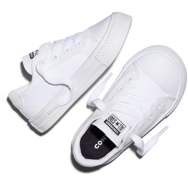 White - Converse - Kids' Canvas Trainers