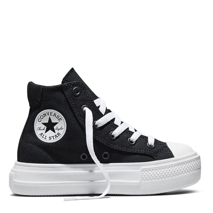 Converse  Kids Black Kids' Canvas High-Top Trainers in Size C11, Sports Direct