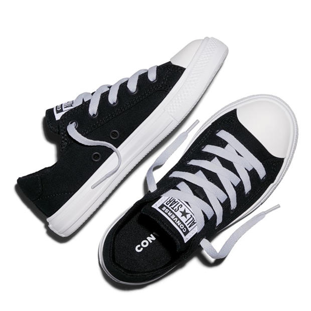 Black/White - Converse - Kids' Canvas Trainers