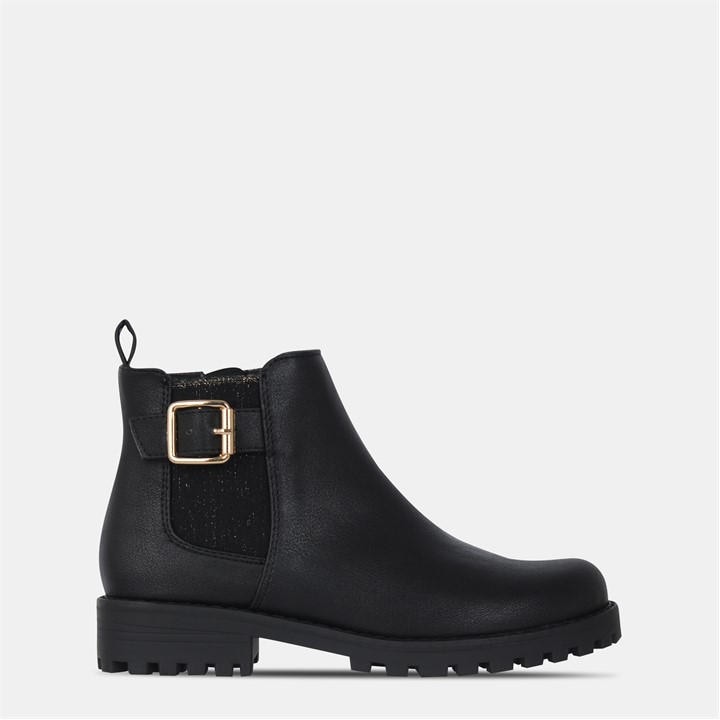 Miso Girls Black Cojito Ankle Boots  in Size C12, Sports Direct