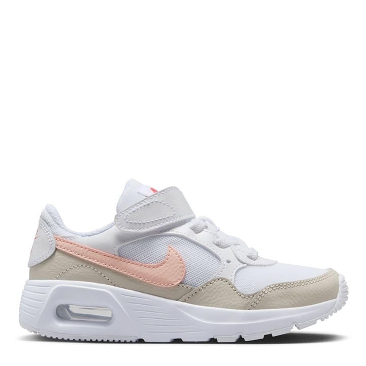 Nike Girls White Max Sc Trainers - Size 2