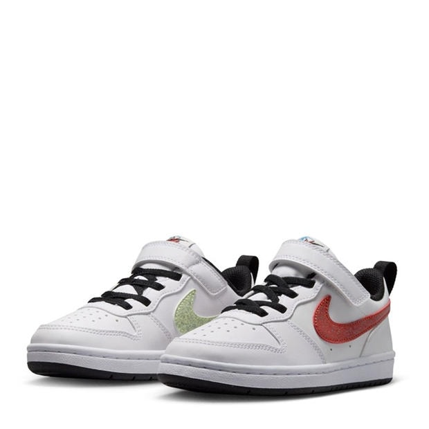 Wht/Blue/Red - Nike - Court Borough Low Recraft Childrens Shoes