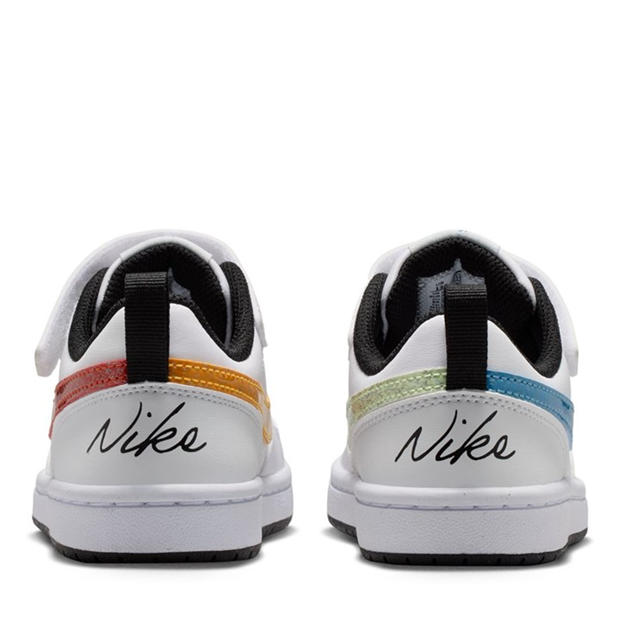 Wht/Blue/Red - Nike - Court Borough Low Recraft Childrens Shoes