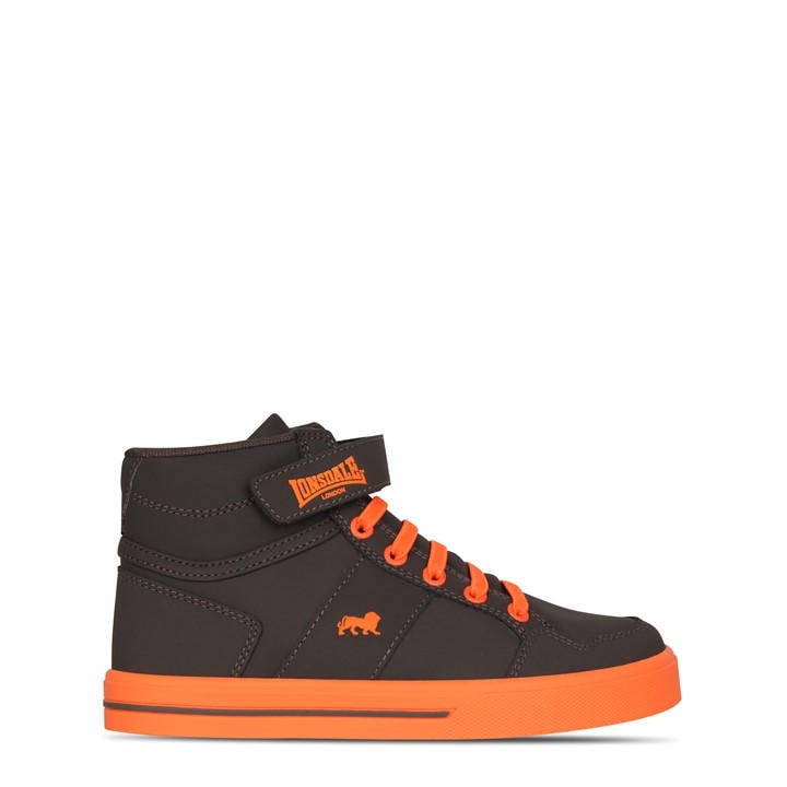 Lonsdale Boys Grey Canons Hi Top Trainers in Size 1, Sports Direct