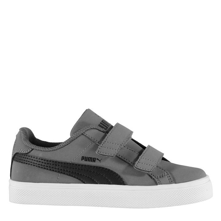 Puma Boys Grey Smash Vulc  Trainers in Size C11, Sports Direct